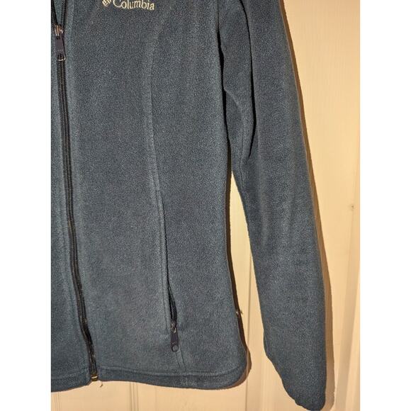 Columbia Fleece Jacket Women's M Fast Trek ll Full Zip Gray Sweater Windbreaker - Picture 4 of 10